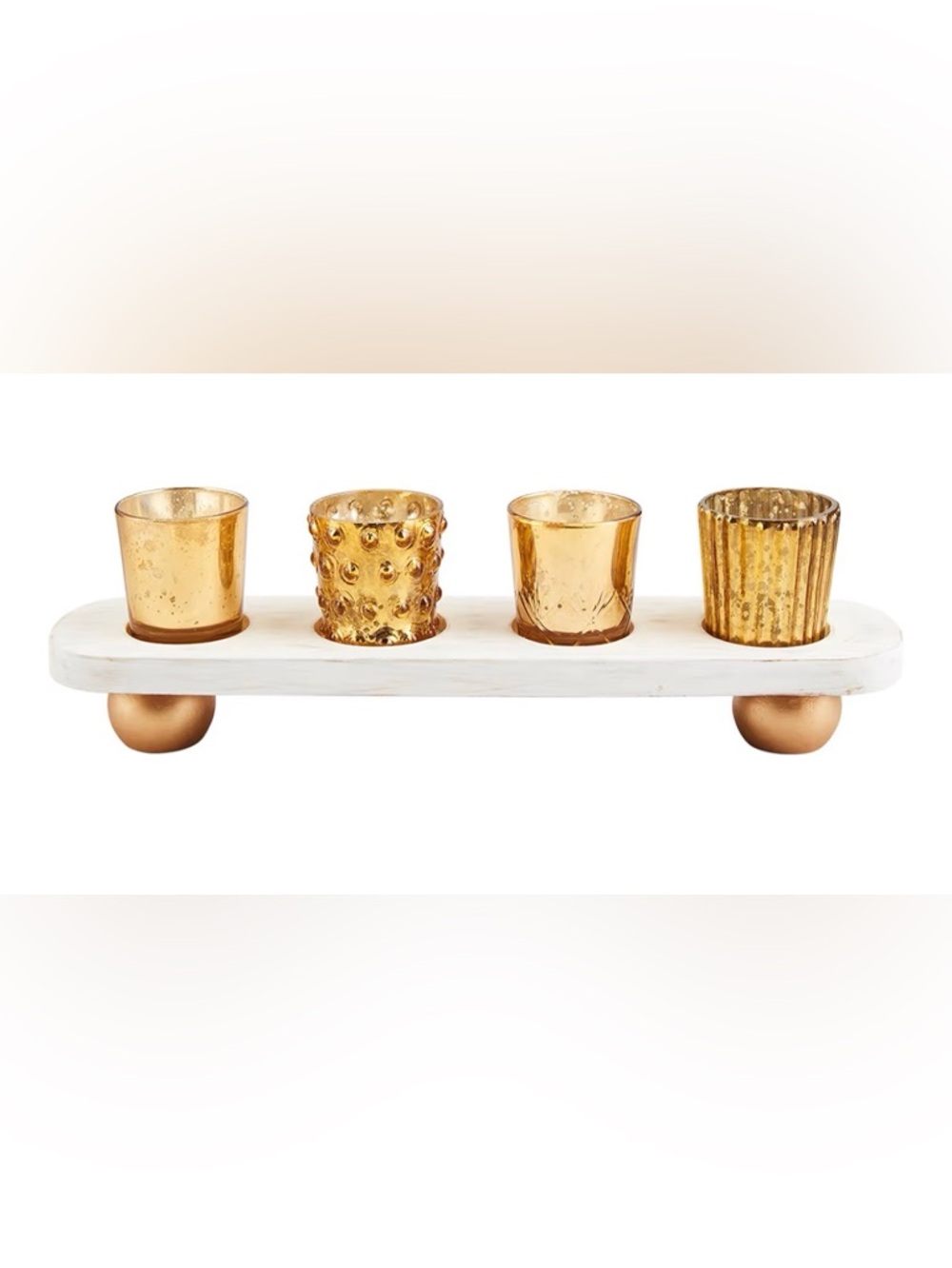 Mud Pie Gold Votive Holder Centerpiece